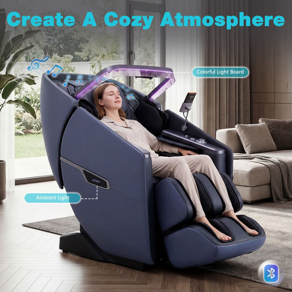 4D Full Body Massage Chair with Heating Shawl and Airbags
