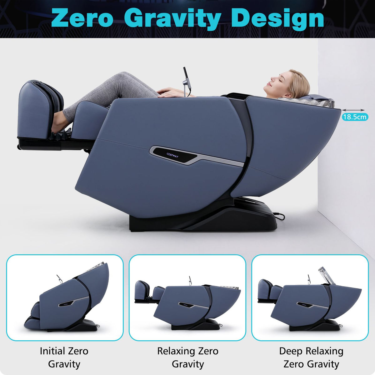4D Full Body Massage Chair with Heating Shawl and Airbags