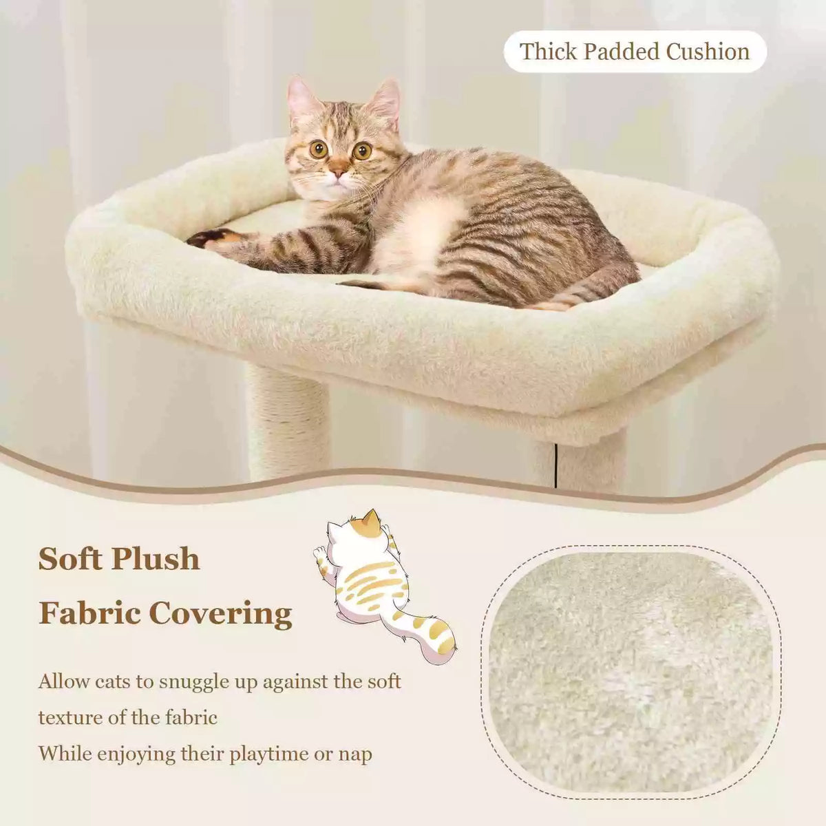 Giantex 4-Tier Cat Tree Indoor Activity Cat Tower w/ Perch & Hanging Ball for Play Rest