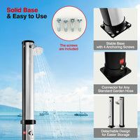 38L Outside Drench Shower, Freestanding Outdoor Shower with Rotating Shower Head
