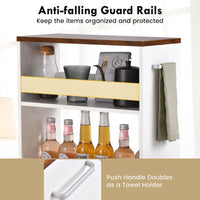 4-Tier Rolling Storage Cart 20cm Slim Kitchen Cart on Wheels with Open Shelves and Handle