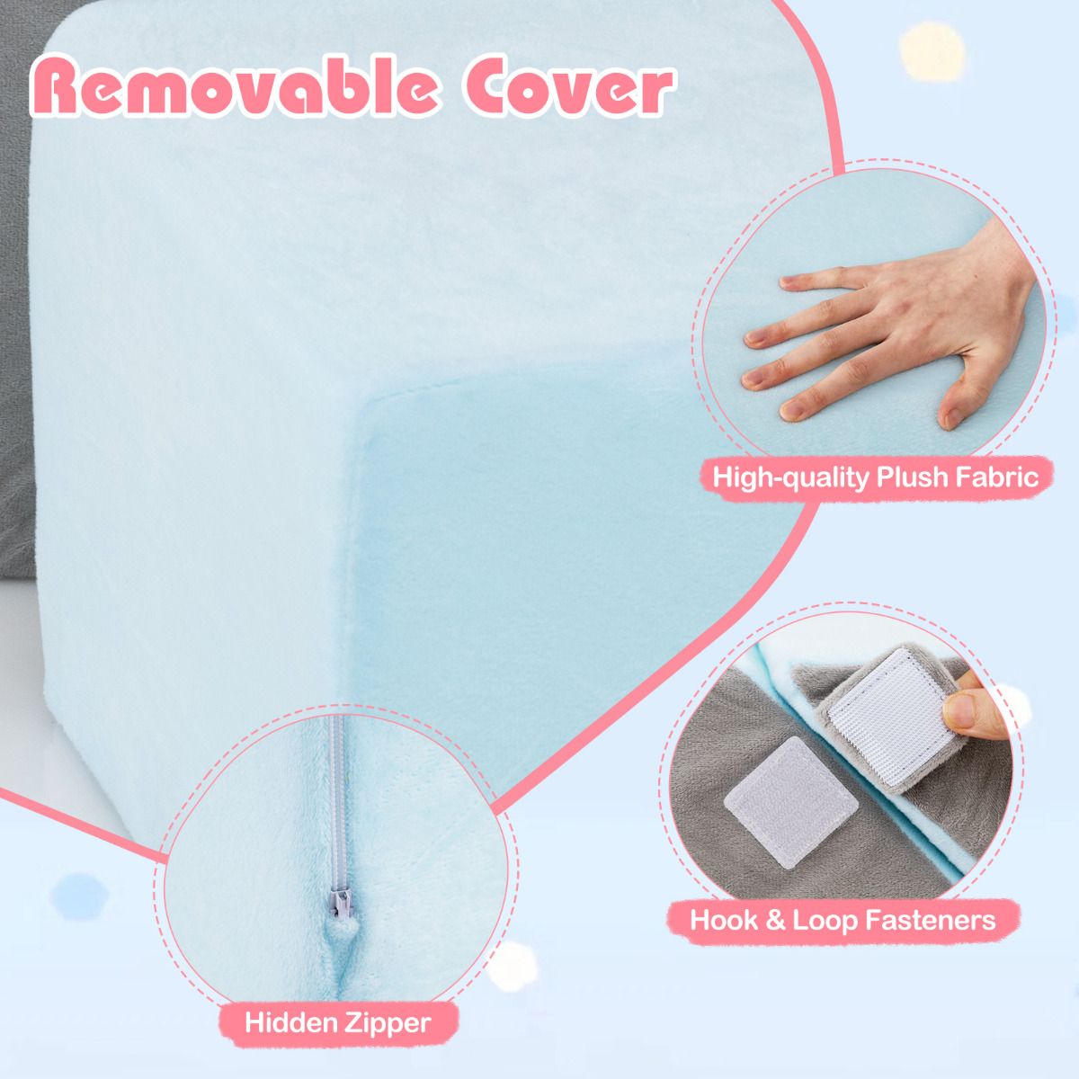 4-in-1 Foam Climbing Blocks with Slide and Stair