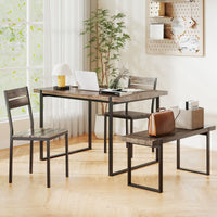 4-Piece Dining Table Set for 4 with Metal Frame