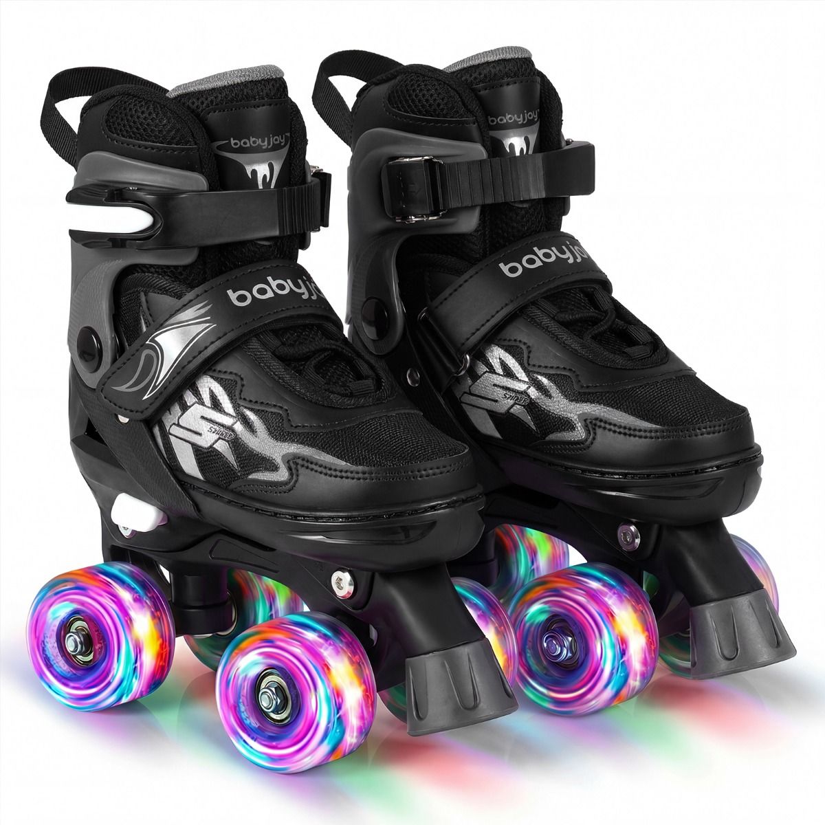 Adjustable Kids Roller Skates with Light-up Wheels for Girls Boys