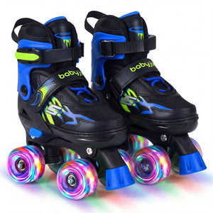 Adjustable Kids Roller Skates with Light-up Wheels for Girls Boys