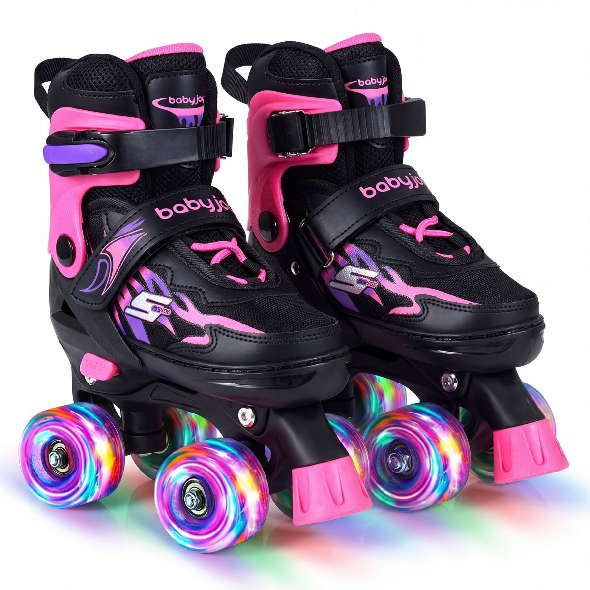 Adjustable Kids Roller Skates with Light-up Wheels for Girls Boys