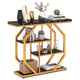 4-Tier Modern Entryway Table with Storage Shelves for Hallway