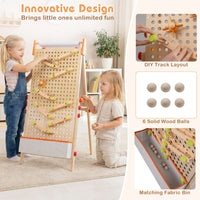 4-in-1 Adjustable Kids Art Easel with Double-Sided Blackboard and Whiteboard