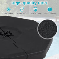 4 Pieces Cantilever Umbrella Base 192kg with Sealed Inlets and Handles