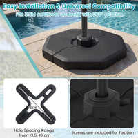 4 Pieces Cantilever Umbrella Base 192kg with Sealed Inlets and Handles