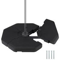 4 Pieces Cantilever Umbrella Base 192kg with Sealed Inlets and Handles