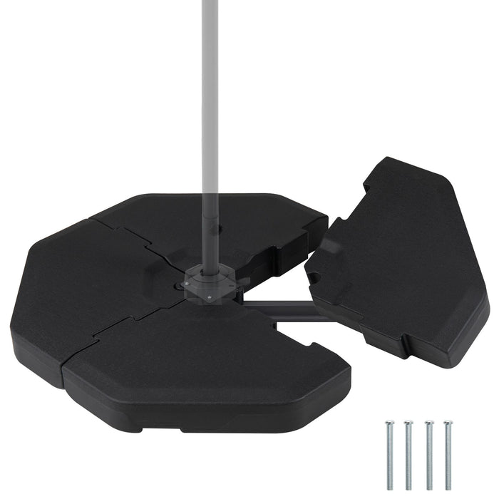 4 Pieces Cantilever Umbrella Base 192kg with Sealed Inlets and Handles