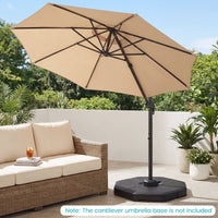 4 Pieces Cantilever Umbrella Base 192kg with Sealed Inlets and Handles