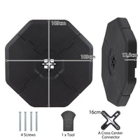 4 Pieces Cantilever Umbrella Base 192kg with Sealed Inlets and Handles