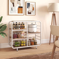 5-Tier Bookshelf with Metal Frame and Freestanding Storage Shelving Unit for Living Room
