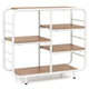 5-Tier Bookshelf with Metal Frame and Freestanding Storage Shelving Unit for Living Room