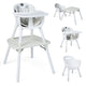 5 in 1 Convertible Baby High Chair, Infant Dining Chair Booster Seat w/Removable Tray