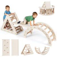 5-In-1 Montessori Climbing Toys with Double-Sided Ladder