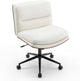 Vanity Office Chair with Wheels, Height Adjustable Swivel Task Chair