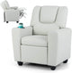 Kids Recliner Chair, Push Back Toddler Sofa with Cup Holder
