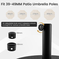 52kg Fillable Round Umbrella Base 55cm for 39-49mm Poles