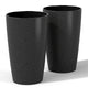 53cm Tall Plastic Planters Set of 2 with Optional Drainage System