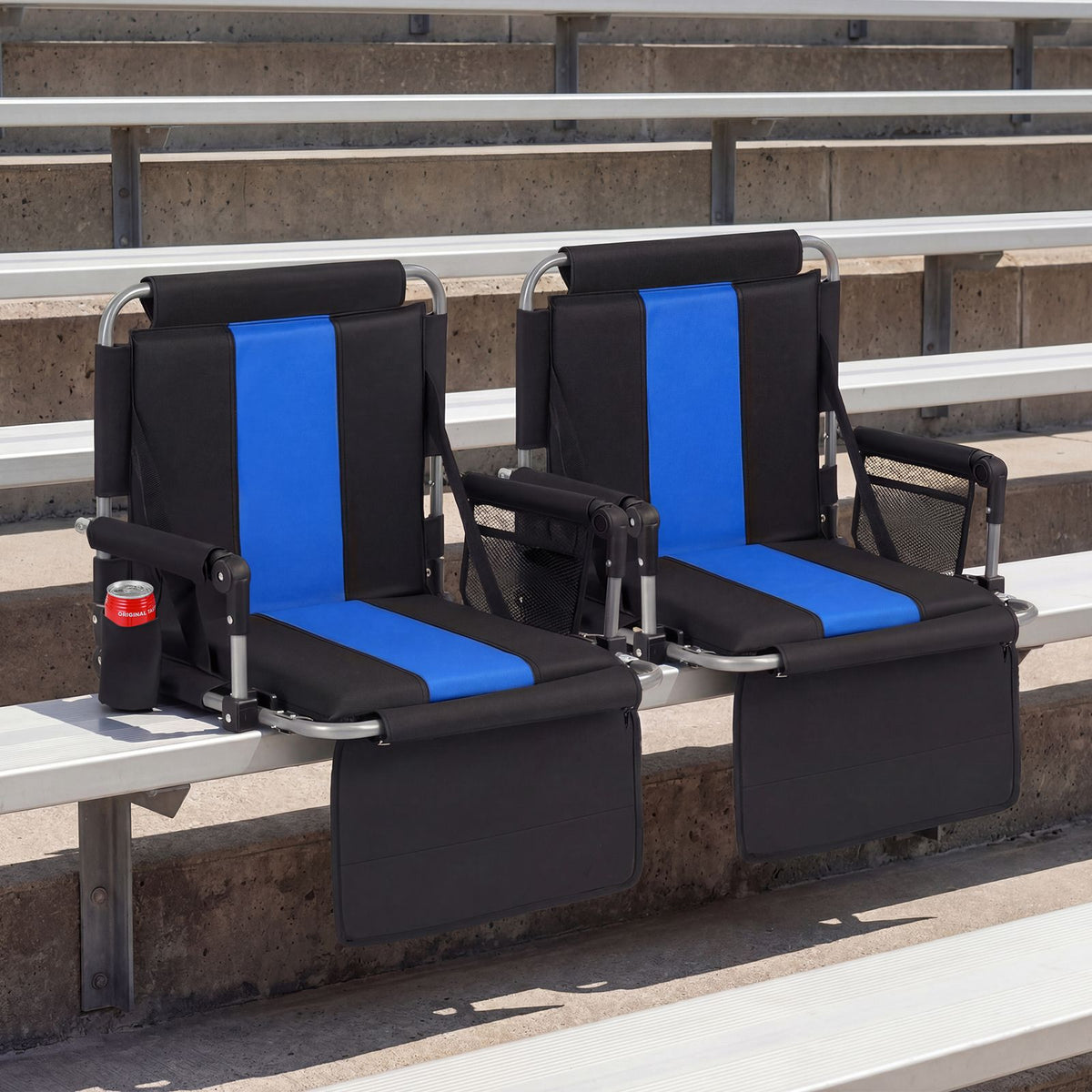 54 CM Foldable Stadium Seat with Back Support for Outdoor Sports Events