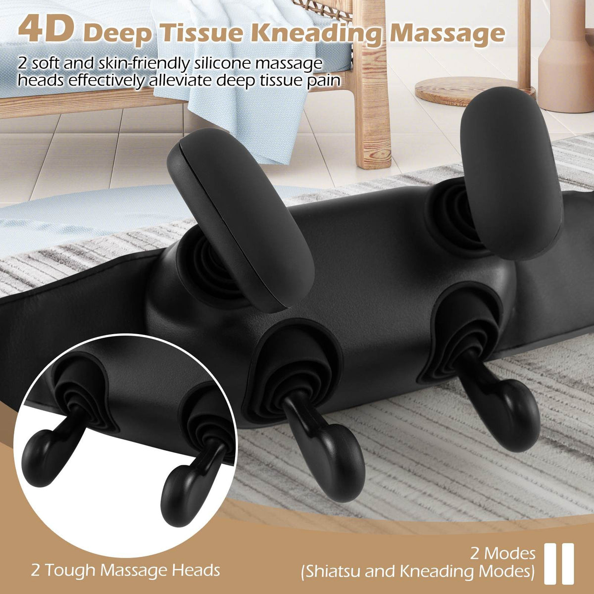 Neck Shoulder Massager for Pain Relief w/2 Heating Levels