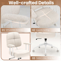 Upholstered Task Chair Adjustable Swivel Chair