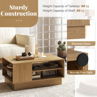 Modern Coffee Table Rectangle Center Table Accent Table for Living Room