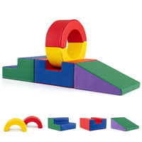 5 Pieces Kids Climbing Foam Blocks Playset Soft Play Climb and Crawl Playset