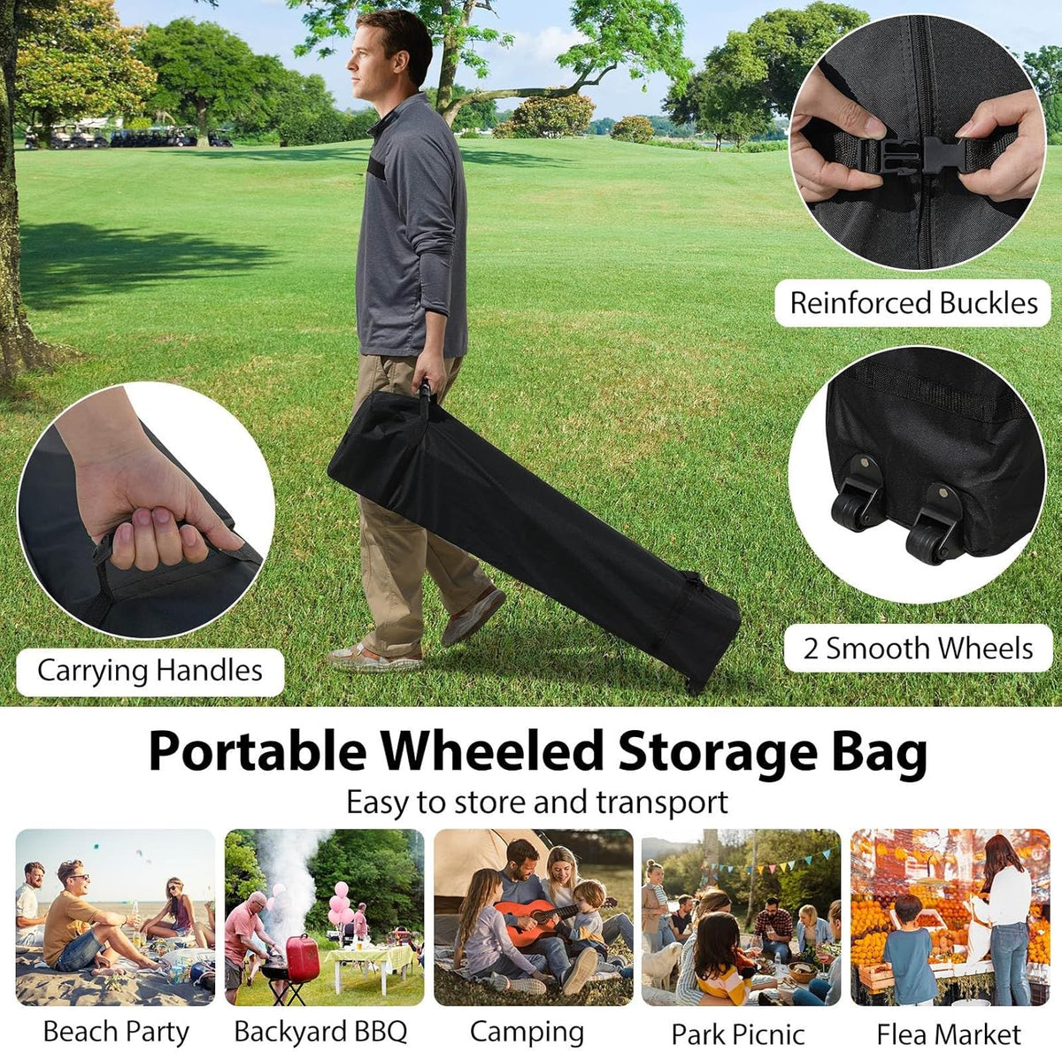 3 x 3 m Pop up Canopy Tent w/ 1 Sidewall