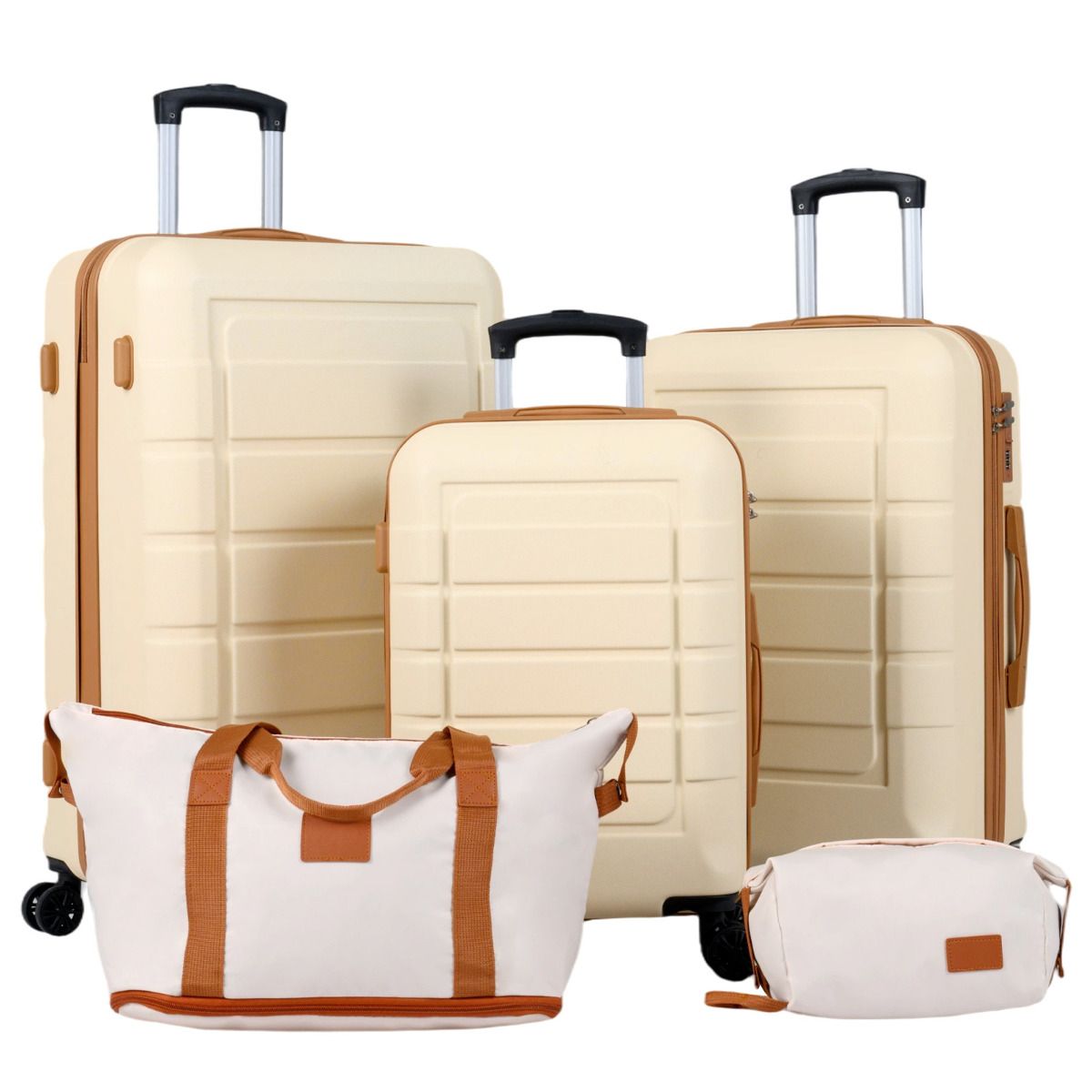 5-Piece Luggage Set with TSA Lock and 4 Spinner Wheels