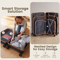 5-Piece Luggage Set with TSA Lock and 4 Spinner Wheels