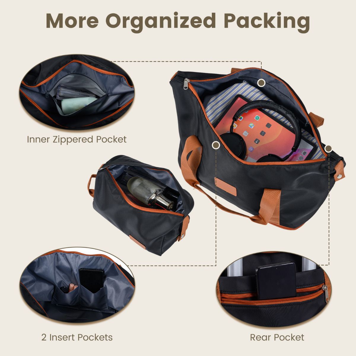 5-Piece Luggage Set with TSA Lock and 4 Spinner Wheels
