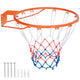 Basketball Rim Wall Door All-Weather Hanging Mounted Basketball Hoop w/ Net