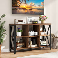 6-Cube Storage Organizer with Open Compartments for Living Room and Dining Room