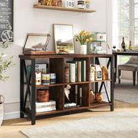 6-Cube Storage Organizer with Open Compartments for Living Room and Dining Room