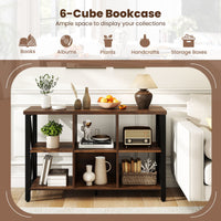 6-Cube Storage Organizer with Open Compartments for Living Room and Dining Room