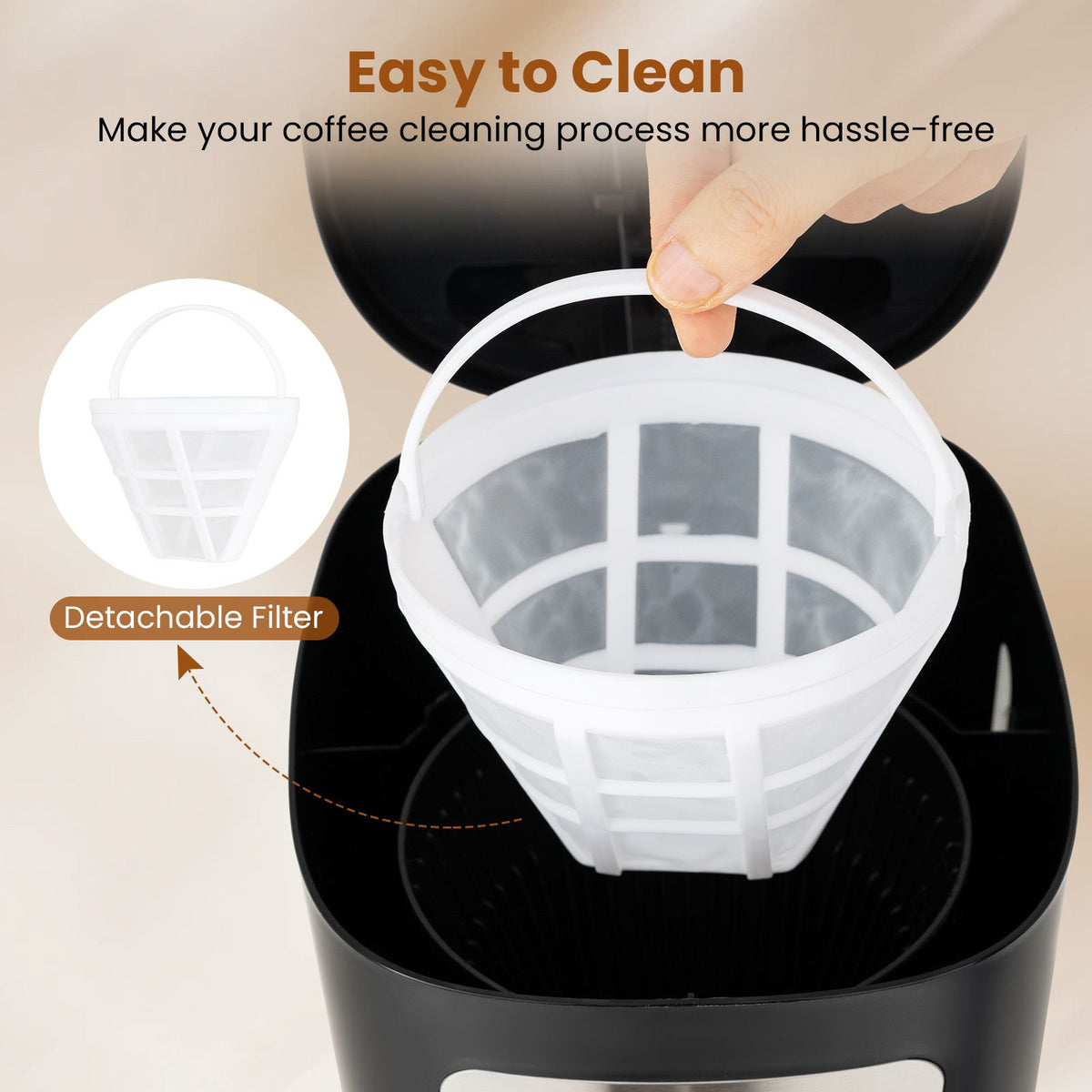 6-Cup Drip Coffee Maker for Home and Office