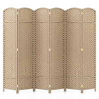 6-Panel Folding Room Divider Tall Privacy Screen Freestanding Wall Divider