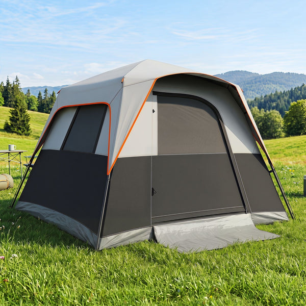 6-Person Outdoor Camping Tent Blackout Instant Cabin with Rainfly