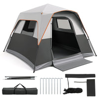 6-Person Outdoor Camping Tent Blackout Instant Cabin with Rainfly