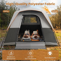 6-Person Outdoor Camping Tent Blackout Instant Cabin with Rainfly