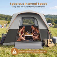 6-Person Outdoor Camping Tent Blackout Instant Cabin with Rainfly