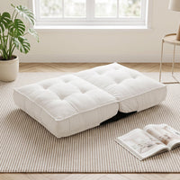 6‑Position Reclining Floor Chair with Soft Fabric and Metal Frame for Living Room