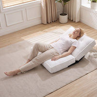6‑Position Reclining Floor Chair with Soft Fabric and Metal Frame for Living Room