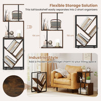 6-Tier Bookshelf with Open Display Shelves and Freestanding Storage Organizer for Living Room