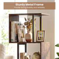 6-Tier Bookshelf with Open Display Shelves and Freestanding Storage Organizer for Living Room