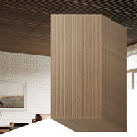 60.5 x 21.5cm 24-Pack PVC Slat Wall Panels for Interior Wall Decoration